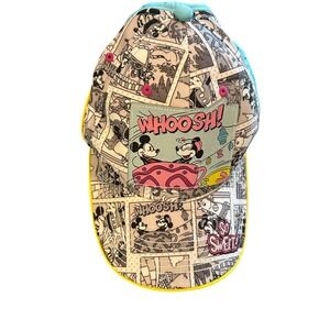Disney Parks Mickey Minnie Mad Tea Party Comic Strip Mesh Baseball Cap Adult